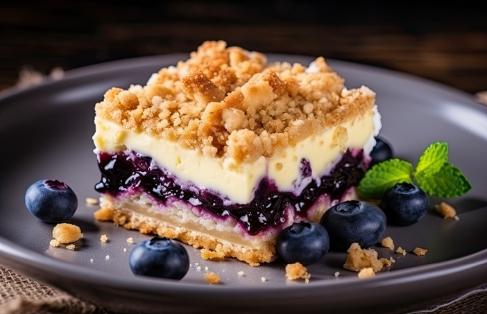 Blueberry raspberry cream cheese bars